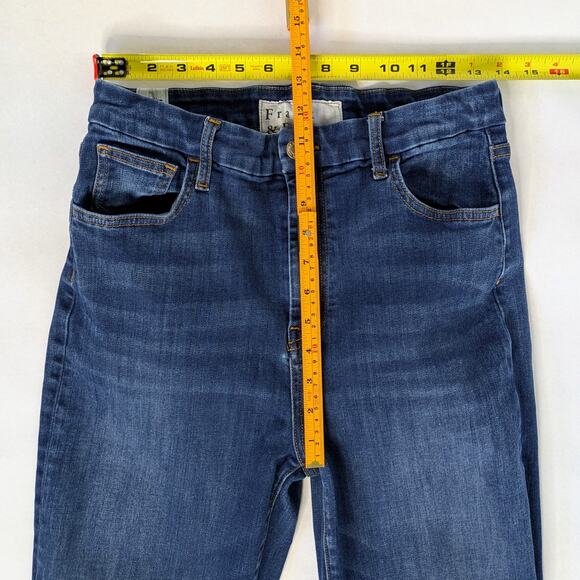 Frank & Eileen Killian Flare Jeans 31 Raw Hem High Rise '70s Revival Chic - Picture 7 of 10